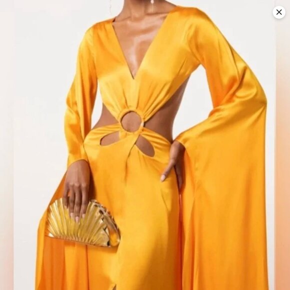 CULT GAIA JASMIN GOWN IN MARIGOLD - Picture 2 of 5